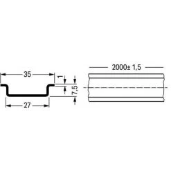 Wago 210-113 Rail DIN Acier 35x7.5x1mm - Longueur 2 M - Non Perforé - Gris 5 Wago 210-113 Rail DIN Acier 35x7.5x1mm - Longueur 2 M - Non Perforé - Gris -WAGO Soldes Boutique 10410380 2
