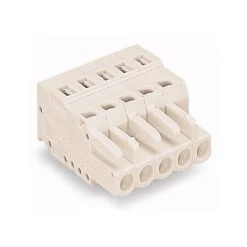 Wago 721-105/026-045 Connecteur Femelle - 5 Pôles - 100% Protégé Contre Le Mismating - 2,5 Mm² - Pas: 5mm - Gris
