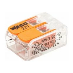 Pot De 50 Bornes De Connexion Automatique 2 Entrées S221 - WAGO