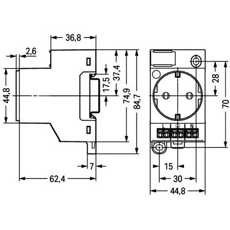 Prise 2P+T Modulaire WAGO WAGO GmbH & Co. KG Blanc 1 Pc(s) 4 Prise 2P+T Modulaire WAGO WAGO GmbH & Co. KG Blanc 1 Pc(s) – Image 2