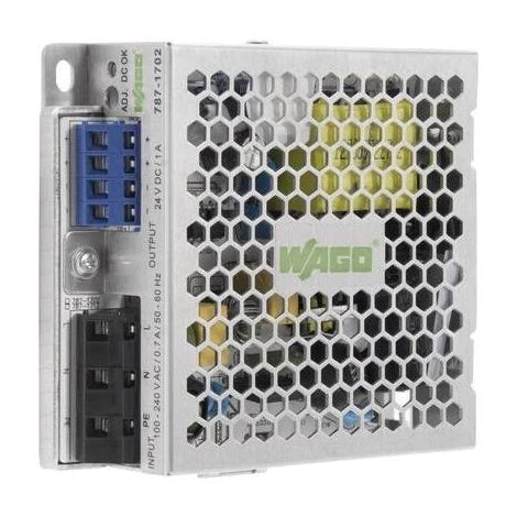 ALIMENTATION RAIL DIN WAGO 787-1702 24 V 1.25 A 30 W 1 X 3 ALIMENTATION RAIL DIN WAGO 787-1702 24 V 1.25 A 30 W 1 X
