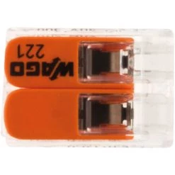 Lot De 40 Mini Bornes De Connexion Rapide S221 Pour Tous Types De Fils - 2 Entrées - Wago -WAGO Soldes Boutique 18001646 2