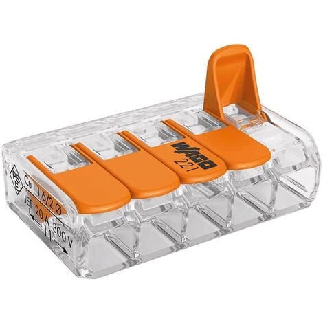 Assortiment Bornes WAGO Série 221 2, 3 Et 5 Contacts à Levier 6 Assortiment Bornes WAGO Série 221 2, 3 Et 5 Contacts à Levier – Image 4