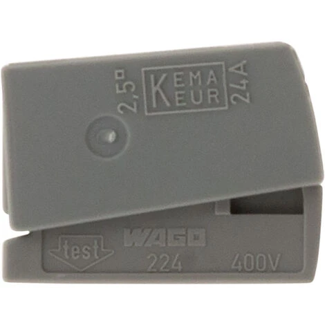 Lot De 6 Mini Bornes De Connexion Rapide S224 Pour Fils Souples Et Rigides - 1 Conducteur Pour Luminaire - Wago 6 Lot De 6 Mini Bornes De Connexion Rapide S224 Pour Fils Souples Et Rigides - 1 Conducteur Pour Luminaire - Wago – Image 4