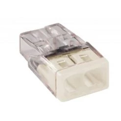WAGO Bornes De Connexion Automatique 2273 Pour Fils Rigides 2x0,5-2,5 Mm² Transparent/blanc Boîte De 100 Pièces