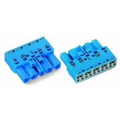 Connecteur Wago Femelle 5 Voies Bleu