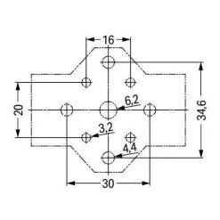 Plaque Montage Pour Connecteur 3 Voies Wago 770-658 1 Entrée Et 3 Sorties Noir -WAGO Soldes Boutique 24807754 3