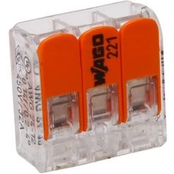 Minibornes Automatiques Wago 3 Entrées 10 Pièces