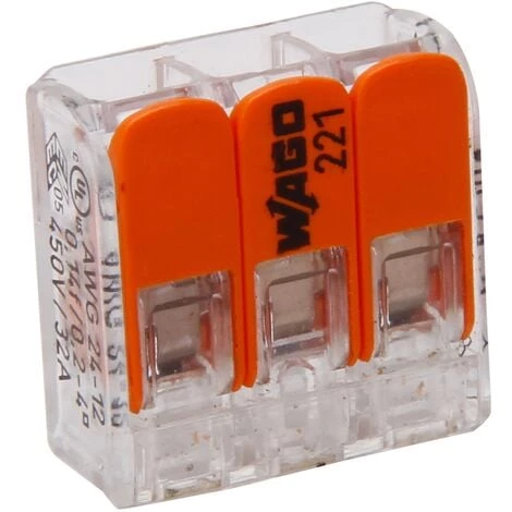 Minibornes Automatiques Wago 3 Entrées 10 Pièces 3 Minibornes Automatiques Wago 3 Entrées 10 Pièces