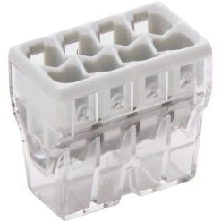 Minibornes Automatiques, Wago - 8 Entrées Jaune - 10 Pièces