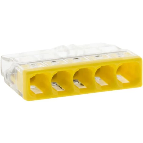 Lot De 10 Mini Bornes De Connexion Rapide S2273 Pour Fils Rigides - 5 Entrées - Wago 3 Lot De 10 Mini Bornes De Connexion Rapide S2273 Pour Fils Rigides - 5 Entrées - Wago