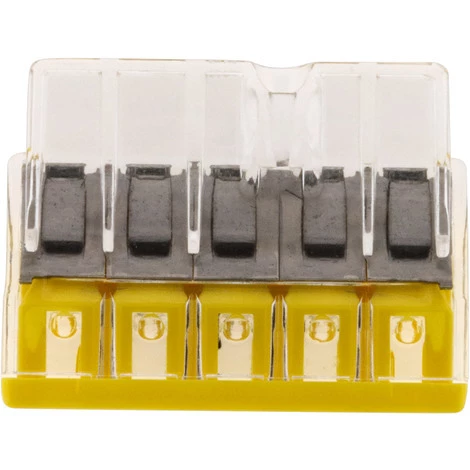 Lot De 10 Mini Bornes De Connexion Rapide S2273 Pour Fils Rigides - 5 Entrées - Wago 5 Lot De 10 Mini Bornes De Connexion Rapide S2273 Pour Fils Rigides - 5 Entrées - Wago – Image 3