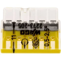 Lot De 10 Mini Bornes De Connexion Rapide S2273 Pour Fils Rigides - 5 Entrées - Wago 11 Lot De 10 Mini Bornes De Connexion Rapide S2273 Pour Fils Rigides - 5 Entrées - Wago -WAGO Soldes Boutique 3111917 5