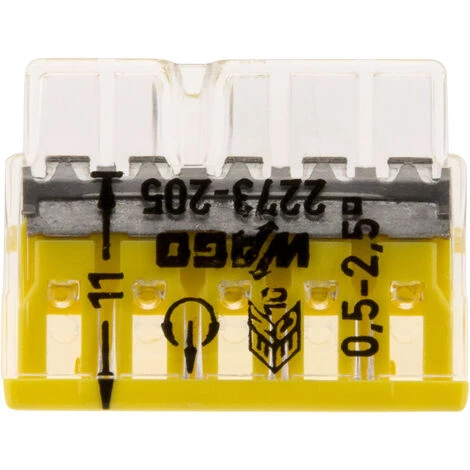Lot De 10 Mini Bornes De Connexion Rapide S2273 Pour Fils Rigides - 5 Entrées - Wago 7 Lot De 10 Mini Bornes De Connexion Rapide S2273 Pour Fils Rigides - 5 Entrées - Wago – Image 5
