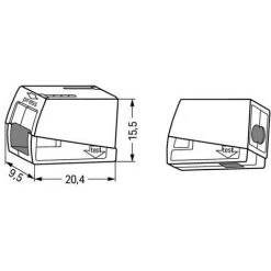 Boîte De 15 Bornes Pour Luminaires Wago - 2,5mm - 2 Conducteurs - Blanc - Blanc -WAGO Soldes Boutique 32133317 4