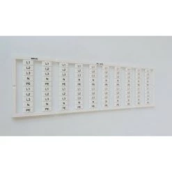 Carte De 50 Repéres Blanc Avec Impression Noir "L1,L2,L3,N,PE" Vertical Extensible 5 - 5,2mm WMB-BEZ.5-5,2MM WAGO CONTACT
