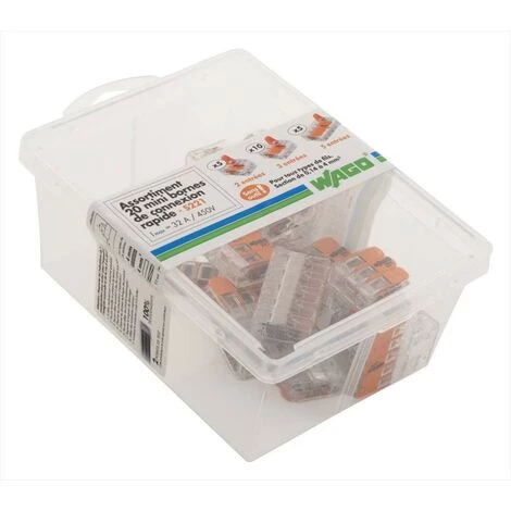 WAGO Assortiment De 20 Bornes Automatiques, 2,5 Mm² Pour Rigide Et Souple WAGO 3 WAGO Assortiment De 20 Bornes Automatiques, 2,5 Mm² Pour Rigide Et Souple WAGO