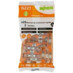 Sachet De 25 Bornes 2 Entrées En Ligne S221 - WAGO -WAGO Soldes Boutique 48715625 4