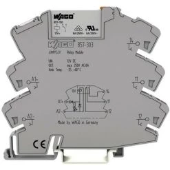 WAGO 857-303 Module Relais Tension Nominale: 12 V/DC Courant De Commutation (max.): 6 A 1 Inverseur (RT) 1 Pc(s)