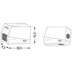 WAGO BORNE POUR LUMINAIRES 2.5mm, 2 RIGIDES - 1 SOUPLE, 105°, BLANC -WAGO Soldes Boutique 56995050 3