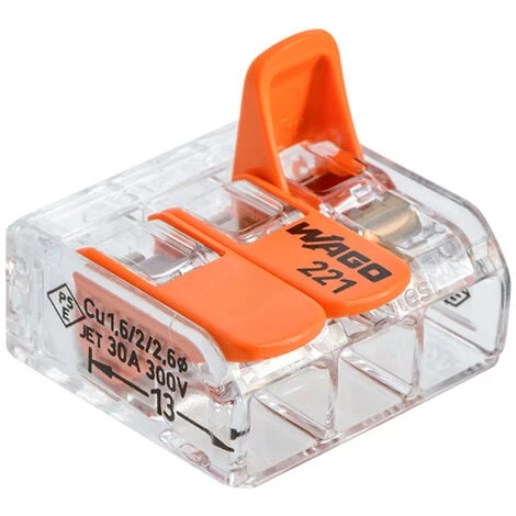 Sachet De 3 Bornes S221 3 Entrées Fils Souples Et Rigides 0.5 à 6mm² - WAGO 4 Sachet De 3 Bornes S221 3 Entrées Fils Souples Et Rigides 0.5 à 6mm² - WAGO – Image 2