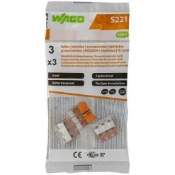 Sachet De 3 Bornes S221 3 Entrées Fils Souples Et Rigides 0.5 à 6mm² - WAGO 7 Sachet De 3 Bornes S221 3 Entrées Fils Souples Et Rigides 0.5 à 6mm² - WAGO -WAGO Soldes Boutique 58304226 3