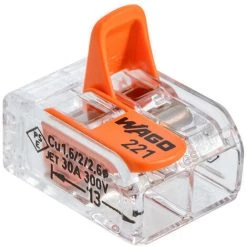 Sachet De 3 Bornes S221 2 Entrées Fils Souples Et Rigides 0.5 à 6mm² - WAGO 6 Sachet De 3 Bornes S221 2 Entrées Fils Souples Et Rigides 0.5 à 6mm² - WAGO -WAGO Soldes Boutique 58304228 2