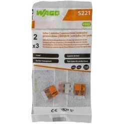 Sachet De 3 Bornes S221 2 Entrées Fils Souples Et Rigides 0.5 à 6mm² - WAGO 7 Sachet De 3 Bornes S221 2 Entrées Fils Souples Et Rigides 0.5 à 6mm² - WAGO -WAGO Soldes Boutique 58304228 3