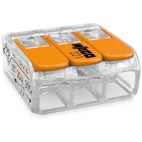 Pack Gelbox Et Mini-borne D'installation Universelle Wago - Séries 221/2273 - 3 Conducteurs - Taille 1 - Gris 3 Pack Gelbox Et Mini-borne D'installation Universelle Wago - Séries 221/2273 - 3 Conducteurs - Taille 1 - Gris