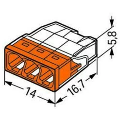 Boîte De 30 Bornes COMPACT Pour Boîtes De Dérivation Wago - 2,5mm2 - 3 Conducteurs -WAGO Soldes Boutique 58594034 3