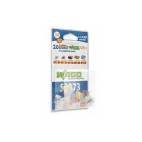 BORNES DE CONNEXION AUTOMATIQUE WAGO - BLISTER DE 20 BORNES 2,3,4,5 ET 8 ENTRÉES S2273 WAG009430 3 BORNES DE CONNEXION AUTOMATIQUE WAGO - BLISTER DE 20 BORNES 2,3,4,5 ET 8 ENTRÉES S2273 WAG009430