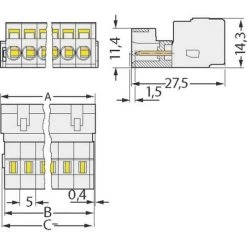 Boîtier Femelle Pour Câble Série 721 WAGO 721-605 Nbr Total De Pôles 5 Pas: 5 Mm 1 Pc(s) -WAGO Soldes Boutique 6209549 3