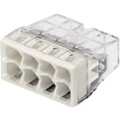 Borne De Raccordement WAGO 2273-208-10 Flexible: - Rigide: 0.5-2.5 Mm² Nombre De Pôles (num): 8 Transparent, Gris Clair - Transparent, Gris Clair