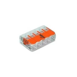 25 MINI BORNES WAGO 5 ENTRÉES 0,2-4MM² 221-415