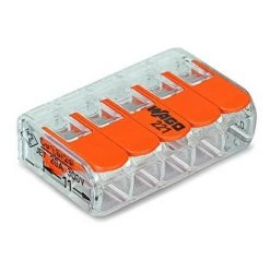 25 MINI BORNES WAGO 5 ENTRÉES 0,2-4MM² 221-415 -WAGO Soldes Boutique 63874467 3