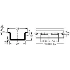 WAGO ST-RAIL 35 X 15 MM, 210?197 210-197 -WAGO Soldes Boutique 64568243 5