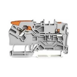 WAGO TOPJOB®S BORNE DE PASSAGE À LEVIER 2 FILS 2,5MM² GRIS - 2102-5201