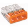 100 BORNES WAGO 2273 COMPACT 3 ENTRÉES 0,5-2,5MM² ORANGE - 2273-203 -WAGO Soldes Boutique 67290327 1