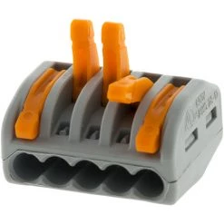 Lot De 30 Mini Bornes De Connexion Rapide à Levier S222 Pour Fils Rigides Et Souples - 5 Entrées - Wago -WAGO Soldes Boutique 7954281 3