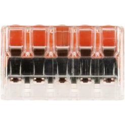 WAGO Lot De 10 Mini Bornes De Connexion Rapide à Levier S221 Pour Fils Souples Et Rigides - 5 Entrées -WAGO Soldes Boutique 8651902 3